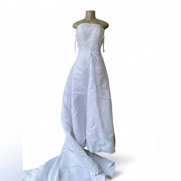 sachin and babi light blue dress Best David's Bridal Wedding Dresses by Archetype main image 1